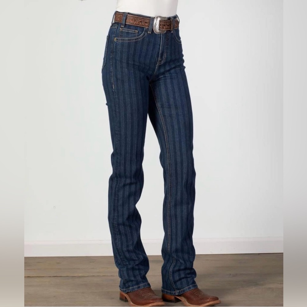 Rock & Roll Denim Women’s High Rise Striped Boot Cut Jeans - 30